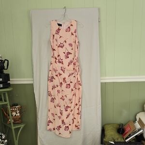 Floral Pink Sleeveless Dress